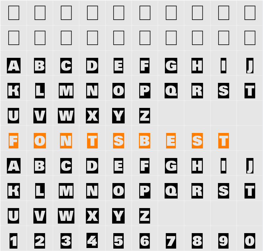a_GroticTitulHvCm Character Map