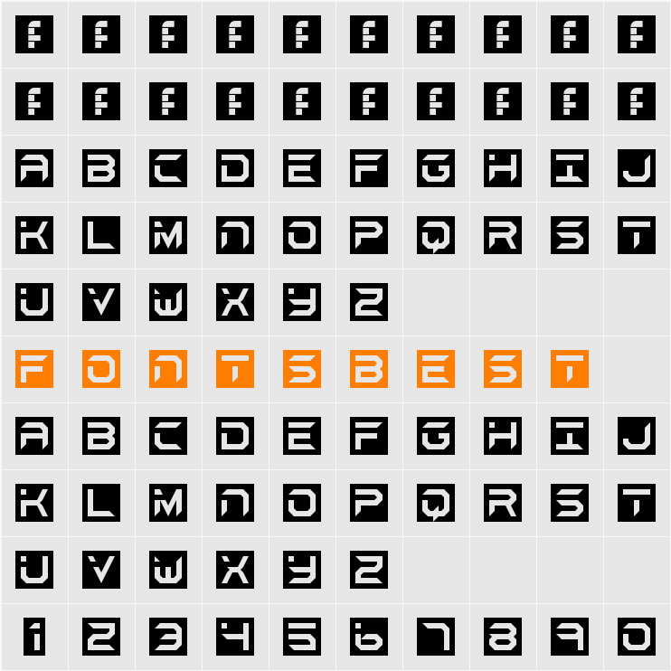 black and white Character Map