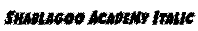 Shablagoo Academy Italic