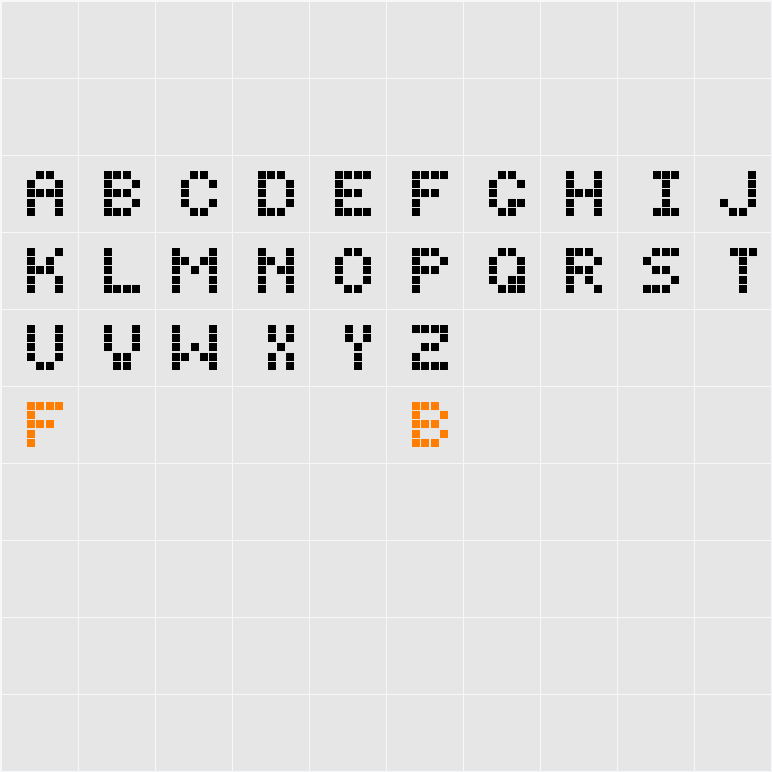 296-CAI978 Character Map