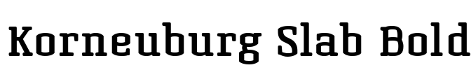 Korneuburg Slab Bold Font Image