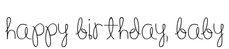 Happy Birthday, Baby Font Image