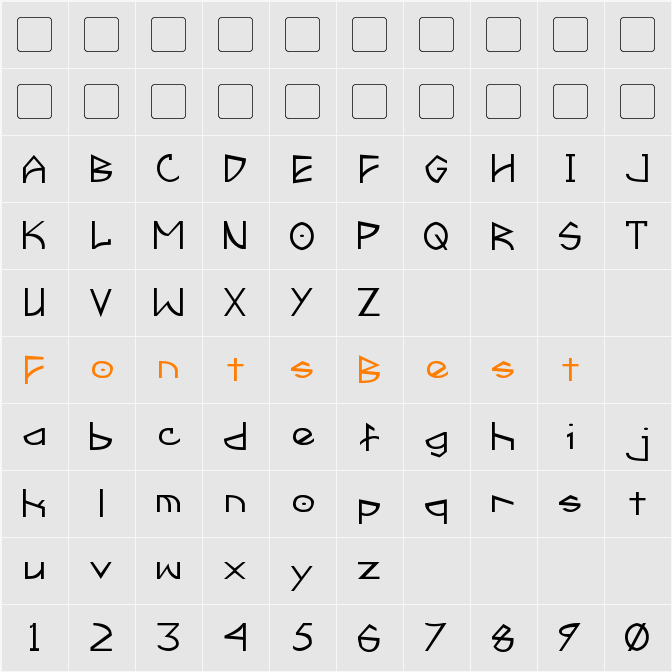 Fractyl Character Map