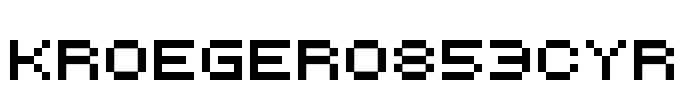kroeger0853cyr Font Image