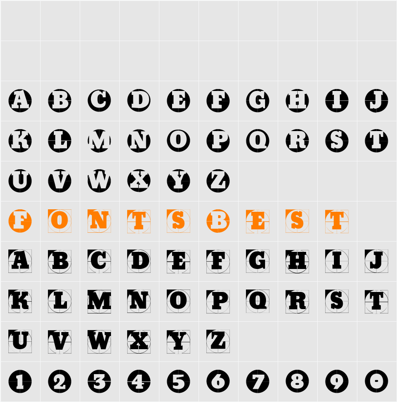 GridConcreteLogoable Character Map
