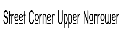 Street Corner Upper Narrower Font Image
