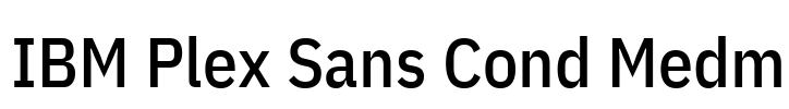 IBM Plex Sans Cond Medm Font Image