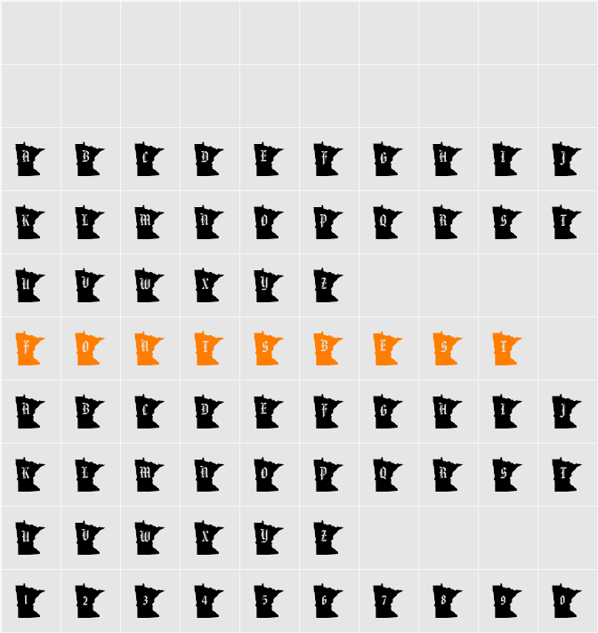 pf_mn Character Map