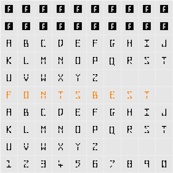 Pixelhole Character Map