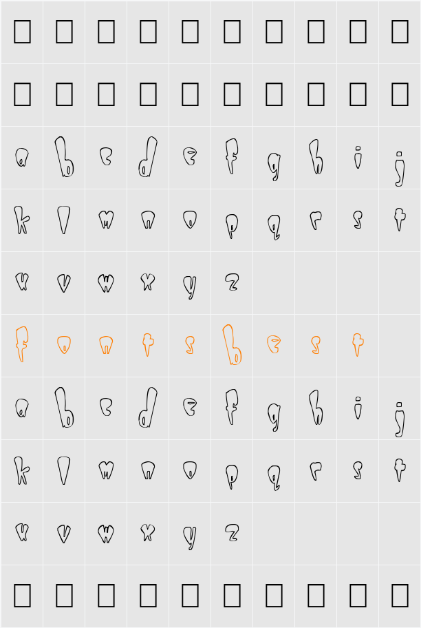 Taper Character Map