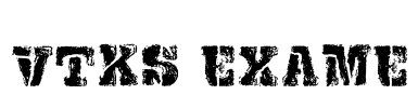 VTKS EXAME Font Image