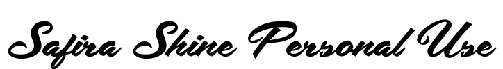 Safira Shine Personal Use Font Image