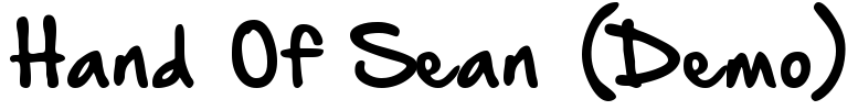 Hand Of Sean (Demo) Font Image