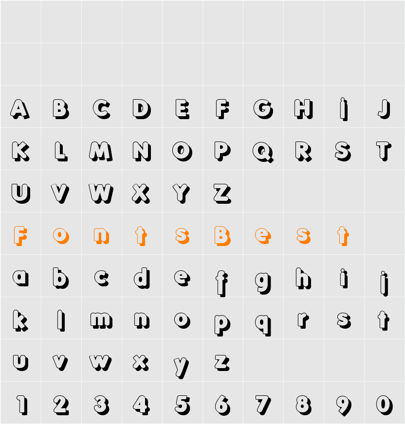 FolksShades Character Map