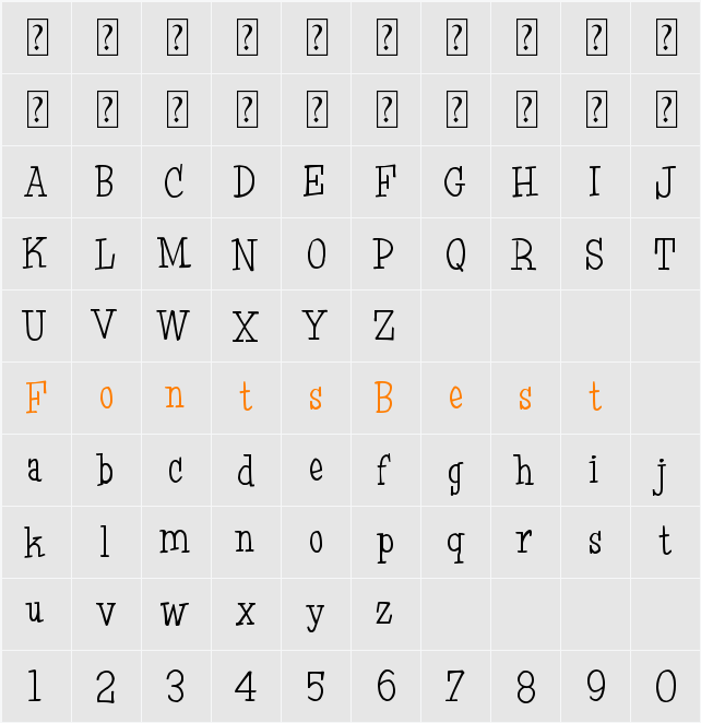 Oh January Character Map