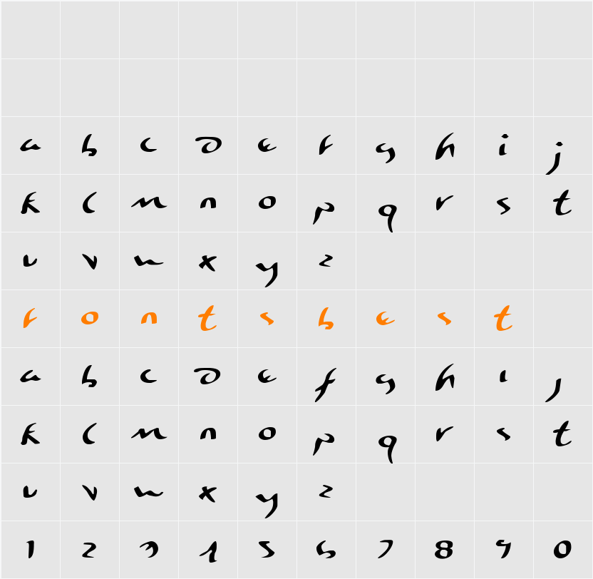Eagleclaw Expanded Character Map