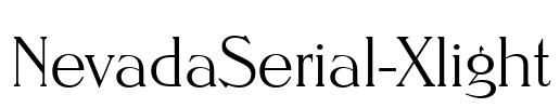 NevadaSerial-Xlight Font Image