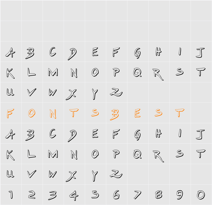 Hakturus 3D Character Map