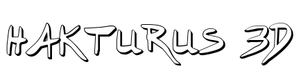 Hakturus 3D Font Image