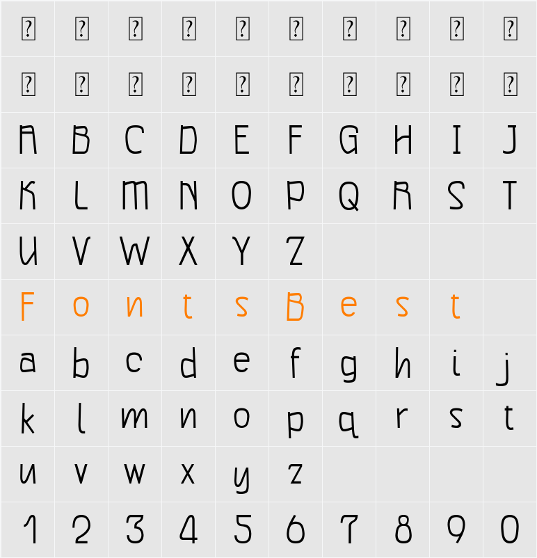 Qrypton Character Map