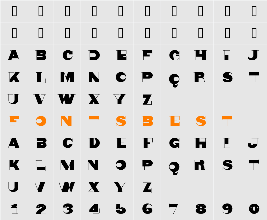 Nonsensiqua Character Map