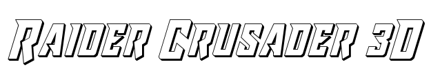 Raider Crusader 3D Font Image