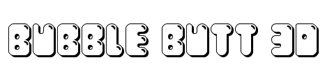Bubble Butt 3D Font Image