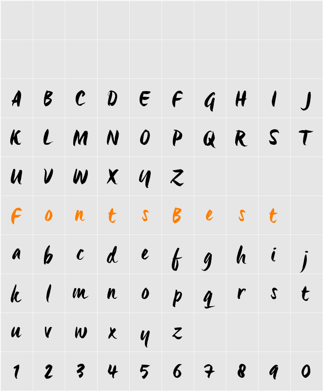 Origo_TRIAL Character Map
