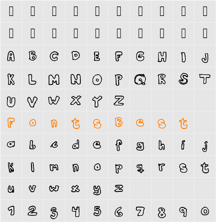 Kranne2 Character Map