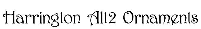 Harrington Alt2 Ornaments Font Image