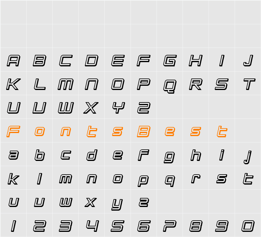 SF Chromium 24 Character Map