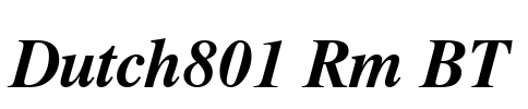 Dutch801 Rm BT