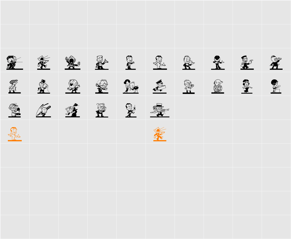 KartoonKutz Character Map