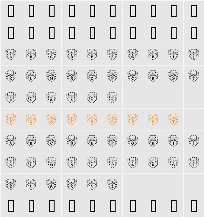 KR Angel Bear Character Map