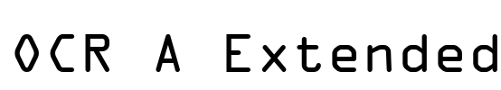 OCR A Extended