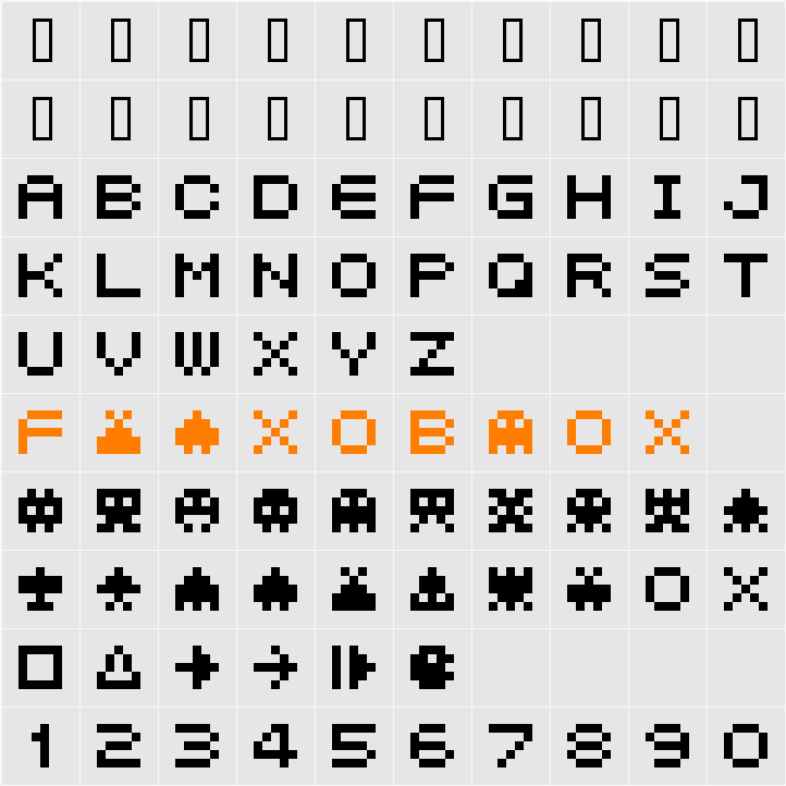 04b Character Map