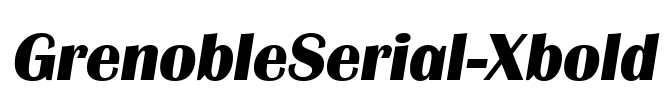 GrenobleSerial-Xbold Font Image