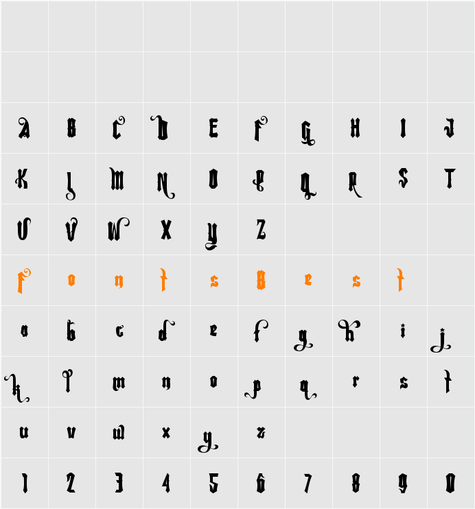 Rebel Pixy Character Map