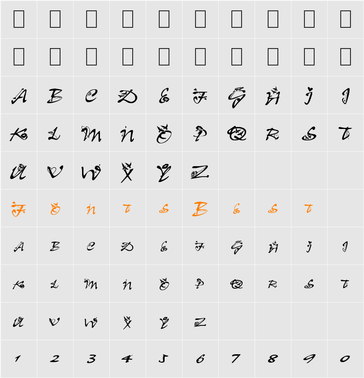 Clb:Valentine Character Map