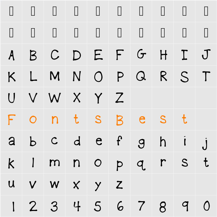 KBPlayDate Character Map