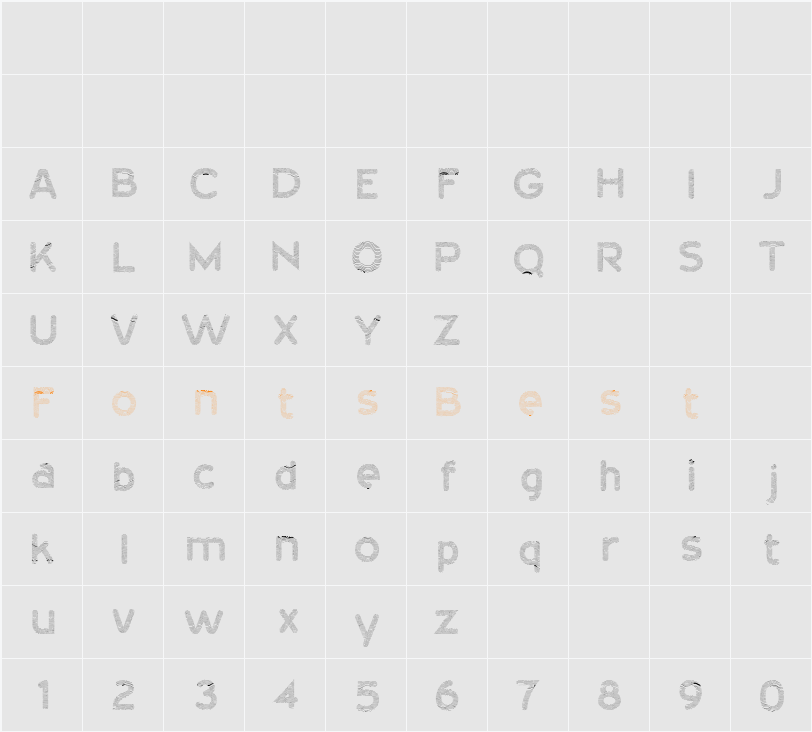 Digitaline Character Map