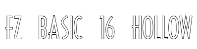 FZ BASIC 16 HOLLOW Font Image