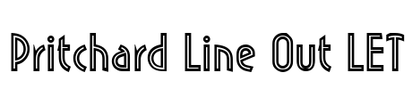 Pritchard Line Out LET Font Image