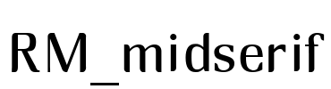 RM_midserif Font Image