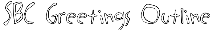 SBC Greetings Outline Font Image