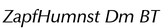 ZapfHumnst Dm BT Font Image