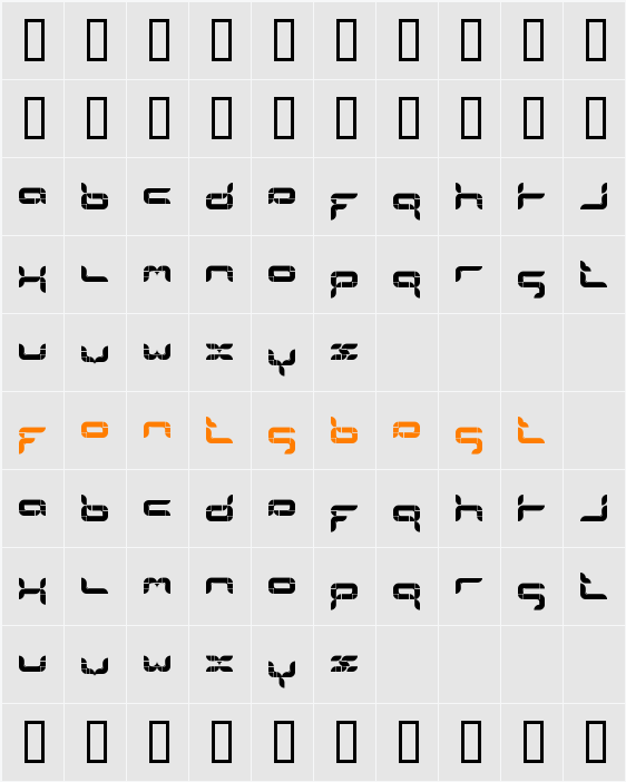 formlosOrganik Character Map
