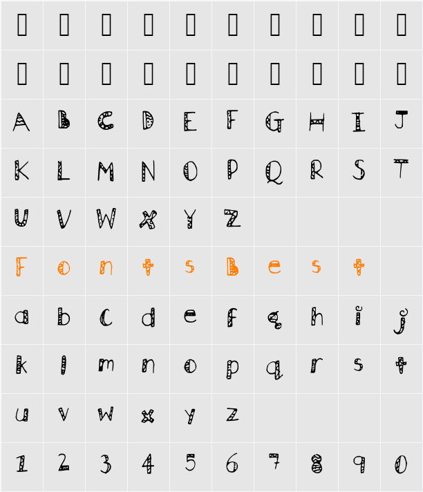 Wallflower Character Map