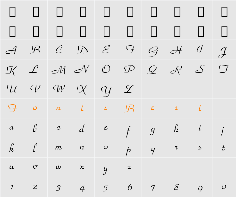 185-CAI978 Character Map