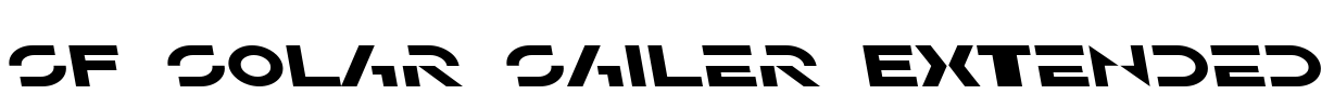 SF Solar Sailer Extended Font Image